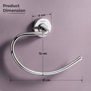 Plantex 304 Grade Stainless Steel Towel Ring for Wash Basin/Napkin Hanger for Bathroom/Hand Towel Holder/Bathroom Accessories - Daizy (Round,Chrome)