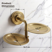 Plantex 304 Grade Stainless Steel Double Soap Holder/Soap Stand/Soap Dish for Bathroom and Wash Basin/Bathroom Accessories - Daizy (Antique)