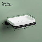 Plantex Stainless Steel with ABS Material Soap Holder for Bathroom/Wall Mounted Soap Holder/Bathroom Accessories - (Matt Black)