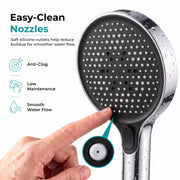 Plantex Hand Shower for Bath/4 Mode Multifunctional Shower/5-Inch ABS Plastic Silicone Handheld Shower/Easy Mode Switching – (Chrome, H615)
