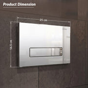 Plantex Push-Plate/Flush Plate for Toilet/Mechanical Dual-Flush Plate/Water Saving Technology - Pack of 1 (4519, Chrome)