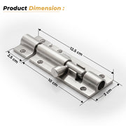 Plantex Stainless Steel Tower Bolt/Tower Bolt for Home,Offices Doors and Windows/Tower Bolt for Main Door/Door Latch/Kundi/Chitakini/Door Latch for Windows - Pack of 1 (Chrome-Silver, 4 inch)