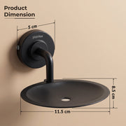Plantex 304 Grade Stainless Steel Soap Holder/Stylish and Durable Soap Dish for Bathroom/Single Soap Tray/Bathroom Accessories - Daizy (Black)