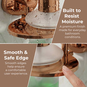 Plantex J4 Stainless Steel Liquid Soap Dispenser/Shampoo Dispenser for Wash Basin/Hand Wash Dispenser Wall Mounted/Bathroom Accessories (PVD Rose Gold Finish) Angel
