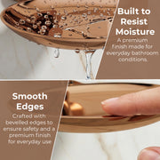 Plantex J4 Stainless Steel Wall Mounted Soap Holder for Bathroom/Soap Holder for Kitchen/Soap Stand for Bathroom/Bathroom Accessories (PVD Rose Gold Finish) Angel