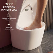 Plantex Ceramic Wudu Basin for Bathroom/Premium One Piece Basin/Ablution with Leg Wash/Free Standing Pedestal Wash Basin (White)