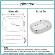 Plantex Wash Basin for Bathroom/Ceramic Table Top Washbasin/Countertop Vessel Sink Basin - (White Marble, 21.5 x 15 x 6 Inch)
