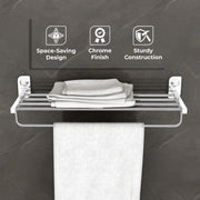 Plantex Dream Stainless Steel Towel Rack for Bathroom/Towel Stand/Towel Hanger/Bathroom Accessories - (24 Inch-Chrome) - Pack of 1