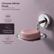 Plantex 304 Grade Stainless Steel Soap Holder for Bathroom/Wall Mounted Soap Holder/Soap Dish/Bathroom Accessories - Daizy (Chrome)