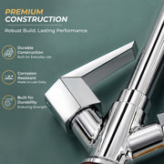 Plantex Sink Tap for Kitchen Basin with Teflon Tape/Kitchen Mixer Tap with 360° Swivel Spout/Hot and Cold Mixer (Celesiya-1240-Chrome)