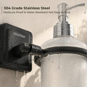 Plantex 304 Grade Stainless Steel Liquid Soap Dispenser/Handwash Dispenser/Shampoo Dispenser for Bathroom Accessories - Decan (Black)