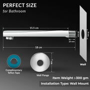 Plantex Bath Tub Spout with Wall Flange/Single Lever Spout/High Flow Tap for Bathroom/Kitchen - Pack of 1 (Chrome)