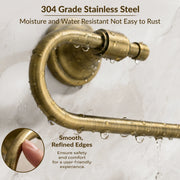 Plantex Stainless Steel 304 Grade Niko Napkin Holder/Towel Holder/Towel Hanger for Kitchen/Towel Ring/Bathroom Accessories - (Pack of 1,Brass Antique)