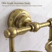 Plantex 304 Grade Stainless Steel 2in1 Soap Holder with Tumbler Holder/Bathroom Accessories - Skyllo (Antique)