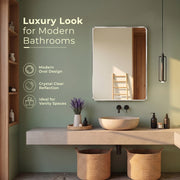 Plantex Unframed Unframed Mirror for Bedroom/Bathroom/Dressing Room/Living Room/Entryway/Wall - Rectangle Shape (18 X 24 Inch)