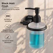 Plantex 304 Grade Stainless Steel Soap Dispenser for Bathroom/Liquid Dispenser for Kitchen/Shampoo Dispenser/Bathroom Accessories - Nipron (Black)
