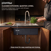 Plantex Premium Stainless Steel Kitchen Sink/Heavy-Duty Sink for Kitchen with 25 Years Warranty by Plantex/Single Bowl Sink with Square Coupling, Hose Pipes and Drain Racks (Matt- 30 x 18 x 9 Inches)