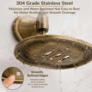 Plantex 304 Grade Stainless Steel Soap Holder Stand for Bathroom and Wash Basin Bathroom Accessories - Niko (Antique)