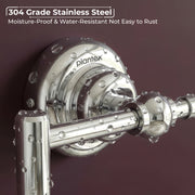 Plantex 304 Grade Stainless Steel Towel Ring/Napkin Hanger for Kitchen/Towel Holder for Wash Basin/Bathroom Accessories, Skyllo (Chrome Finish)