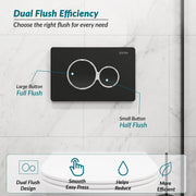Plantex Flush -Plate/Push Plate for Toilet/Mechanical Dual-Flush Plate/Water Saving Technology - Pack of 1 (4511, Black)