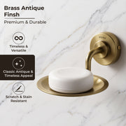 Plantex 304 Stainless Steel Soap Holder for Bathroom/Soap Dish/Soap Stand/Soap Tray/Bathroom Accessories - Daizy (Antique)