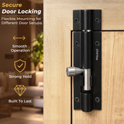 Plantex Stainless Steel 4 inch Tower Bolt/Tower Bolt for Home,Offices Doors and Windows/Tower Bolt for Main Door/Door Latch/Kundi/Chitakini/Door Latch for Windows (Black, Pack of 1)