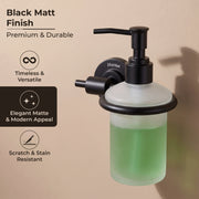 Plantex 304 Grade Stainless Steel Liquid Soap Dispenser/Shampoo Dispenser/Hand Wash Dispenser/Bathroom Accessories - Daizy (Black)