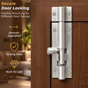 Plantex Stainless Steel Tower Bolt/Tower Bolt for Home,Offices Doors and Windows/Tower Bolt for Main Door/Door Latch/Kundi/Chitakini/Door Latch for Windows - Pack of 1 (Chrome-Silver, 4 inch)