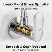 Plantex Pure Brass Single Lever Angle Cock for Bathroom/Wash Basin/Single Way Cock with Teflon Tap for Kitchen/Kitchen and Bathroom Accessories (OCE-1304, Chrome)
