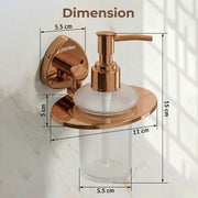Plantex J4 Stainless Steel Liquid Soap Dispenser/Shampoo Dispenser for Wash Basin/Hand Wash Dispenser Wall Mounted/Bathroom Accessories (PVD Rose Gold Finish) Angel