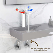 Plantex Pure Brass Centre Hole Basin Mixer Tap for Wash Basin with Teflon Tape & Braided Hose/Single Lever Tabletop Wash Basin Tap for Home-7 Year Warranty