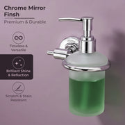 Plantex 304 Grade Stainless Steel Liquid Soap Dispenser/Shampoo Dispenser/Hand Wash Dispenser/Bathroom Accessories - Daizy (Chrome)