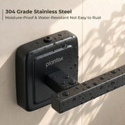Plantex Black Towel Hanger for washbasin/Napkin Holder for Kitchen/Hand Towel Hanger/Bathroom Accessories -304 Grade Stainless Steel, Decan