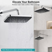 Plantex ABS Shower Head for Bathroom/13x9 inch Head for bathroom/Rain Showers Head for bathroom/Pressurized Showers Head – (Chrome)