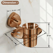 Plantex J4 Stainless Steel Toothbrush Holder for Bathroom/Toothbrush Stand for Bathroom/Tumbler Holder/Bathroom Accessories (PVD Rose Gold Finish) Angel