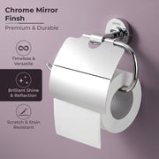 Plantex 304 Grade Stainless Steel Chrome Finish Toilet Paper Roll Holder for Bathroom/Tissue Holder for washroom/Bathroom Accessories - Daizy
