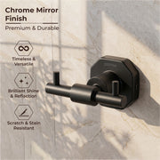 Plantex 304 Grade Stainless Steel Robe Hook/Cloth Holder/Towel Hanger/Bathroom Accessories - Nipron (Black)