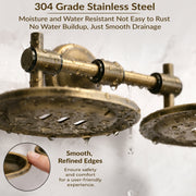 Plantex 304 Grade Stainless Steel Double soap Holder Stand for Bathroom and wash Basin/Bathroom Accessories - Niko (Antique)