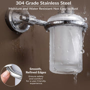 Plantex 304 Grade Stainless Steel Hand Wash Holder/Wall Soap/Shampoo Dispenser for Washbasin/Bathroom Accessories - Niko (Chrome)