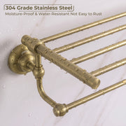 Plantex 304 Grade Stainless Steel 24 inch Towel Rack for Bathroom/Towel Stand/Hanger/Bathroom Accessories - Skyllo (Antique)