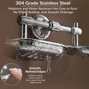 Plantex Stainless Steel 304 Grade Niko Double Soap Holder for Bathroom/Soap Dish/Bathroom Soap Stand/Bathroom Accessories(Chrome) - Pack of 1