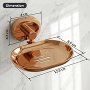 Plantex J4 Stainless Steel Wall Mounted Soap Holder for Bathroom/Soap Holder for Kitchen/Soap Stand for Bathroom/Bathroom Accessories (PVD Rose Gold Finish) Onix