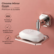 Plantex 304 Grade Stainless Steel Bathroom Soap Holder for Bathroom/Soap Bar Holder/Bathroom Accessories - Nipron (Chrome)