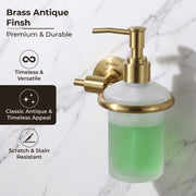 Plantex 304 Grade Stainless Steel Liquid Soap Dispenser/Shampoo Dispenser/Hand Wash Dispenser/Bathroom Accessories - Daizy (Antique)