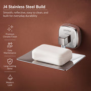 Plantex 304 Grade Stainless Steel Soap Holder for Bathroom/Soap Dish/Soap Stand/Bathroom Accessories - Maxx (Chrome)