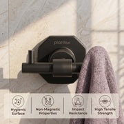 Plantex 304 Grade Stainless Steel Robe Hook/Cloth Holder/Towel Hanger/Bathroom Accessories - Nipron (Black)