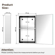 Plantex Bathroom Mirror Cabinet/304 Stainless Steel Bathroom Cabinet with Mirror/Bathroom Storage Cabinet/Wall Mounted Mirror Bathroom Cabinet (10x16 Inch-Chrome)