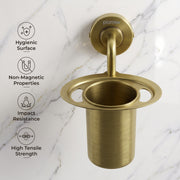 Plantex 304 Grade Stainless Steel Tumbler Holder/Tooth Brush Holder/Bathroom Accessories - Daizy (Antique)