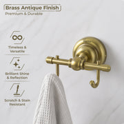 Plantex 304 Grade Stainless Steel Robe Hook/Cloth-Towel Hanger/Napkin Hanger/Bathroom Accessories - Skyllo (Antique)