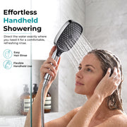 Plantex Hand Shower for Bath/4 Mode Multifunctional Shower/ABS Plastic Silicone Handheld Shower/Easy Mode Switching – (Chrome, APS-H592)